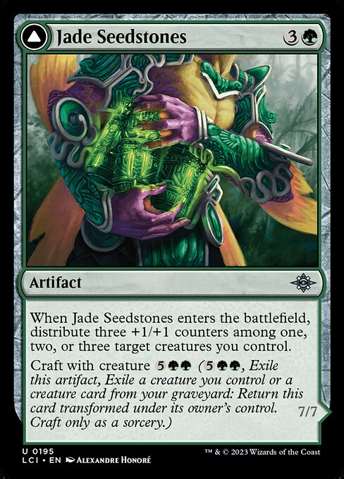 The Lost Caverns of Ixalan - 195 - Jade Seedstones // Jadeheart Attendant - Uncommon