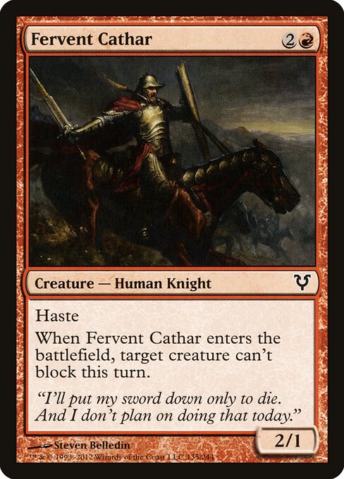 Avacyn Restored - 135 - Fervent Cathar - Common