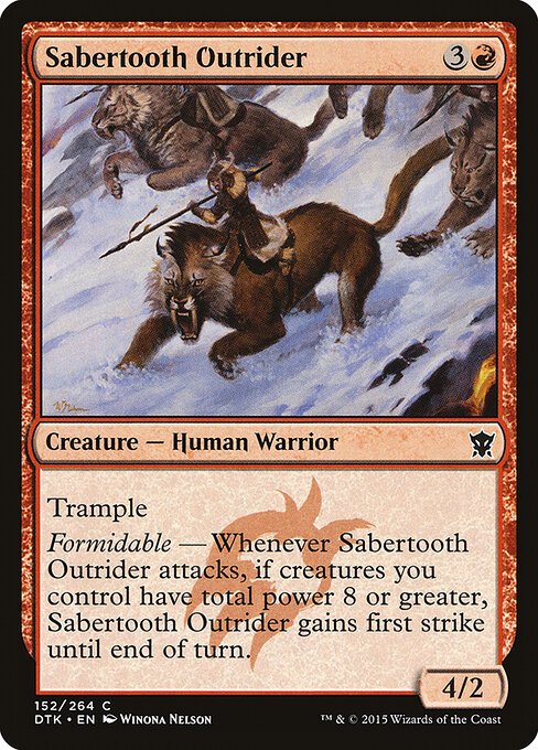 Dragons of Tarkir - 152 - Sabertooth Outrider - Common