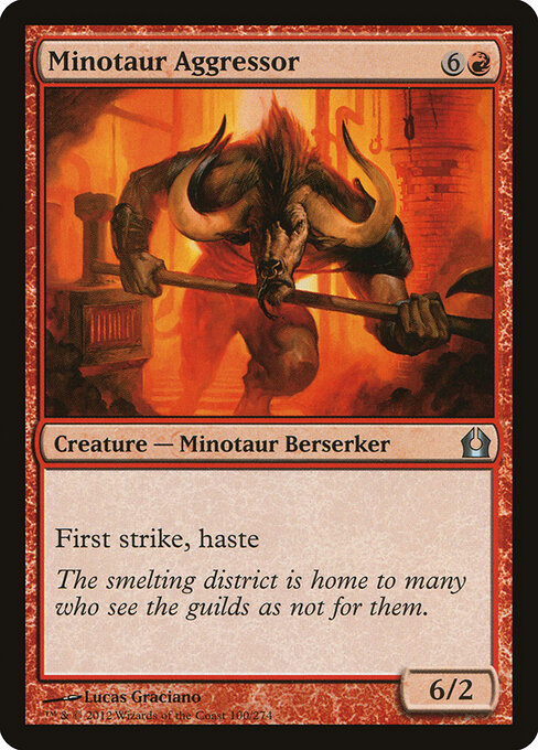 Return to Ravnica - 100 - Minotaur Aggressor - Uncommon