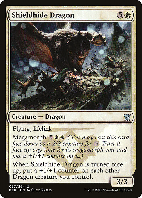 Dragons of Tarkir - 37 - Shieldhide Dragon - Uncommon