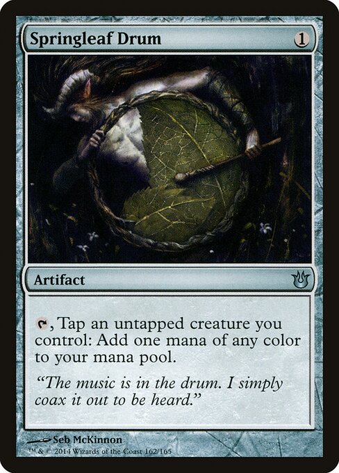 Born of the Gods - 162 - Springleaf Drum - Uncommon