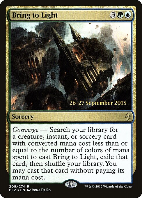 Battle for Zendikar Promos - 209s - Bring to Light - Rare - Foil