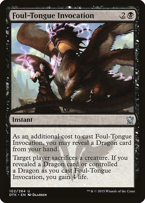 Dragons of Tarkir - 102 - Foul-Tongue Invocation - Uncommon