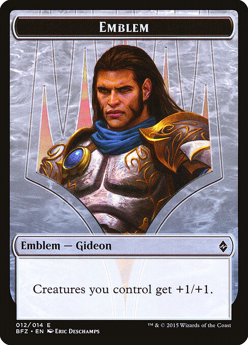 Battle for Zendikar Tokens - 12 - Gideon, Ally of Zendikar Emblem - Common