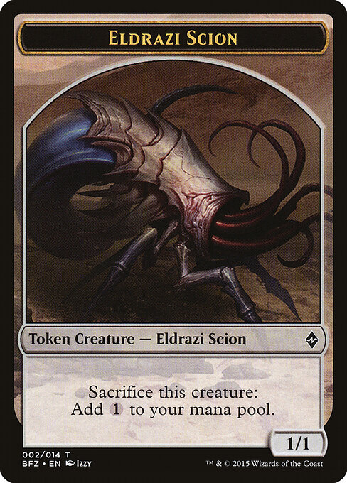 Battle for Zendikar Tokens - 2 - Eldrazi Scion - Common