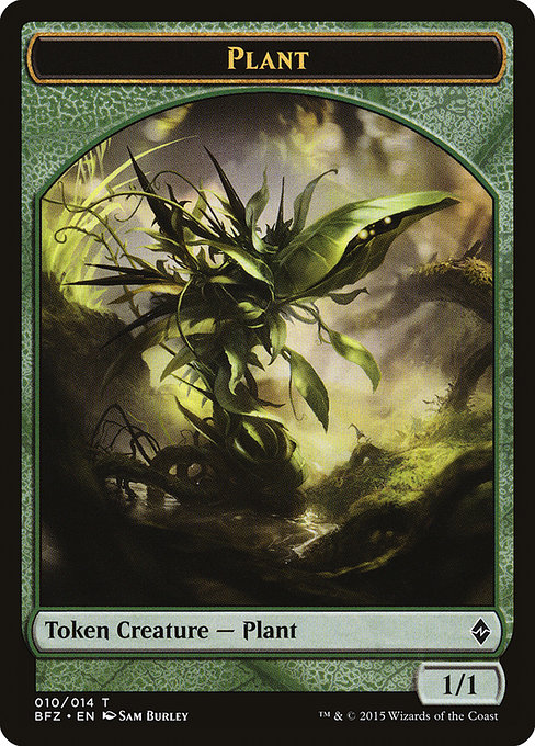 Battle for Zendikar Tokens - 10 - Plant - Common