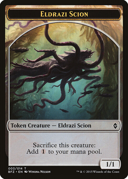 Battle for Zendikar Tokens - 3 - Eldrazi Scion - Common