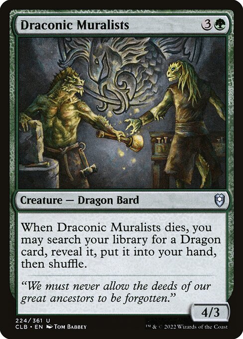 Commander Legends: Battle for Baldur's Gate - 224 - Draconic Muralists - Uncommon