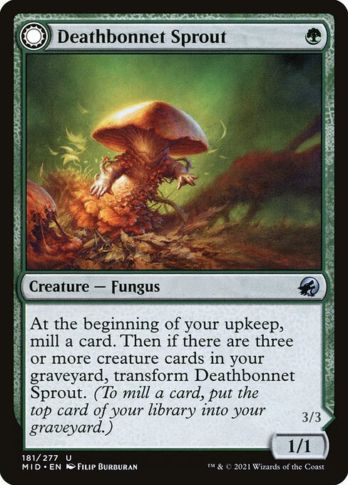 Innistrad: Midnight Hunt - 181 - Deathbonnet Sprout // Deathbonnet Hulk - Uncommon