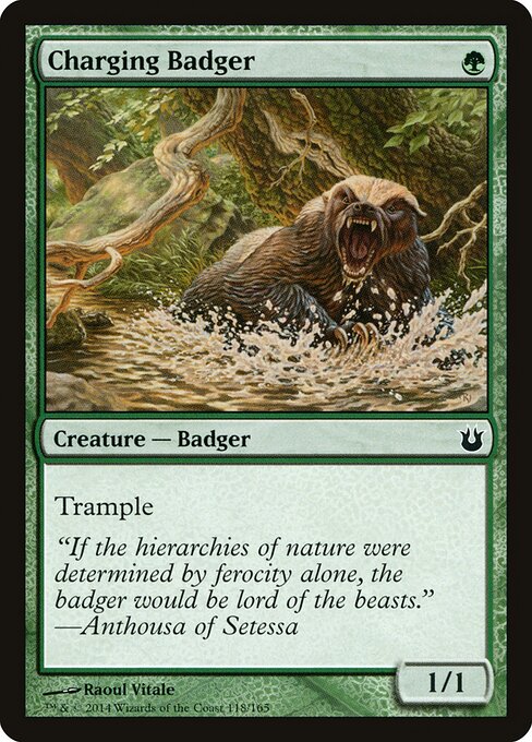 Born of the Gods - 118 - Charging Badger - Common