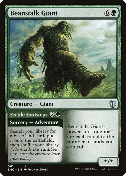 Zendikar Rising Commander - 61 - Beanstalk Giant // Fertile Footsteps - Uncommon