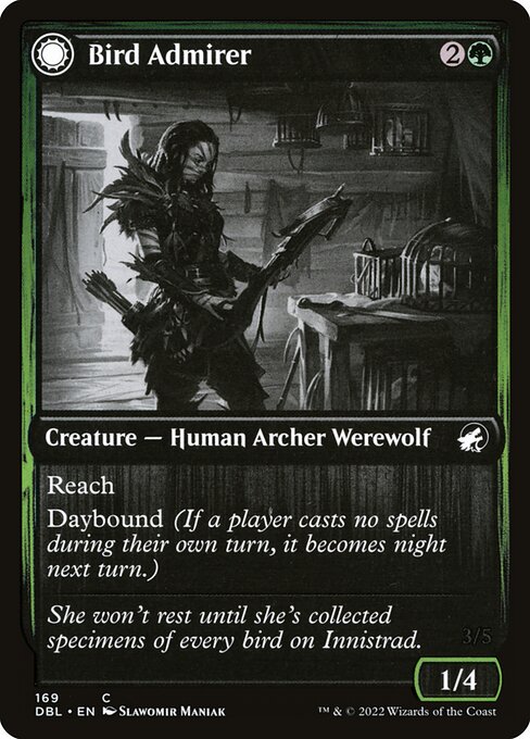Innistrad: Double Feature - 169 - Bird Admirer // Wing Shredder - Common