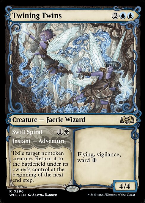 Wilds of Eldraine - 296 - Twining Twins // Swift Spiral - Rare