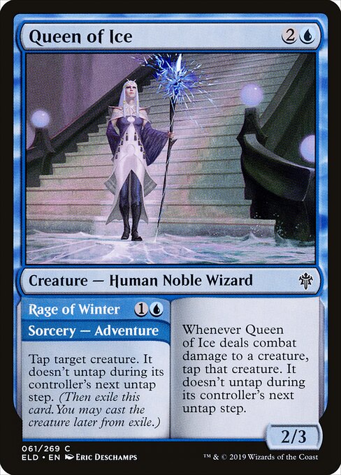 Throne of Eldraine - 61 - Queen of Ice // Rage of Winter - Common