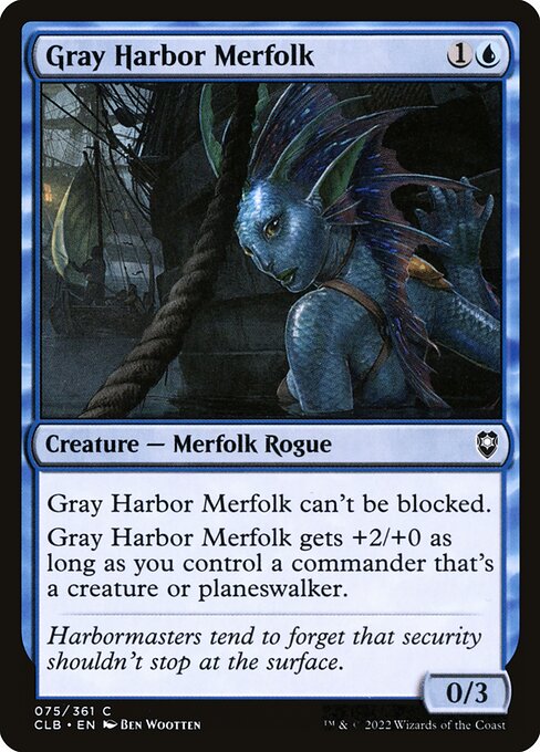 Commander Legends: Battle for Baldur's Gate - 75 - Gray Harbor Merfolk - Common