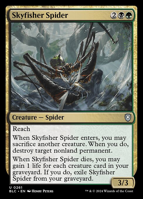 Bloomburrow Commander - 261 - Skyfisher Spider - Uncommon