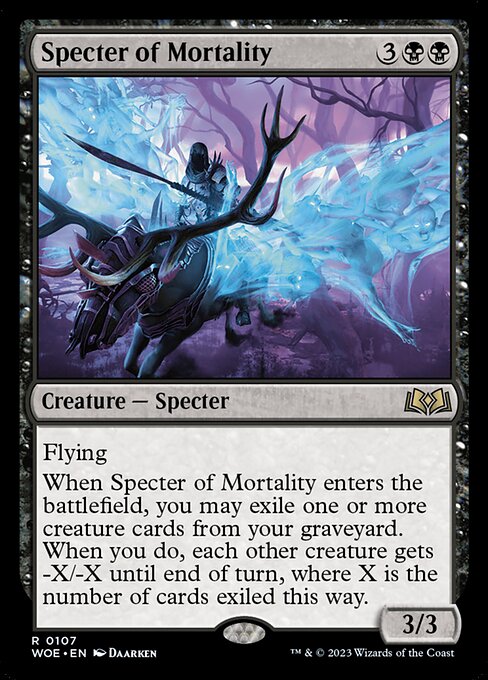 Wilds of Eldraine - 107 - Specter of Mortality - Rare