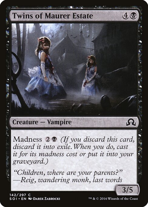 Shadows over Innistrad - 142 - Twins of Maurer Estate - Common