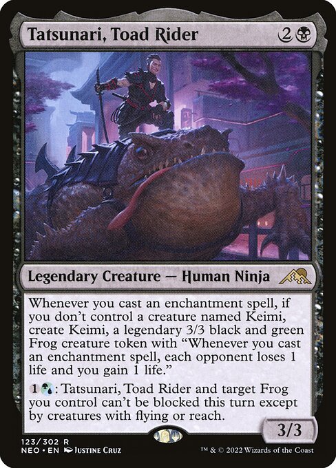 Kamigawa: Neon Dynasty - 123 - Tatsunari, Toad Rider - Rare