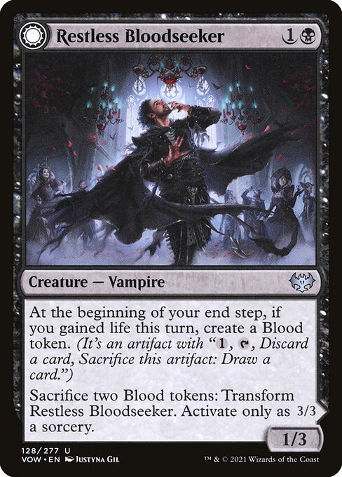 Innistrad: Crimson Vow - 128 - Restless Bloodseeker // Bloodsoaked Reveler - Uncommon