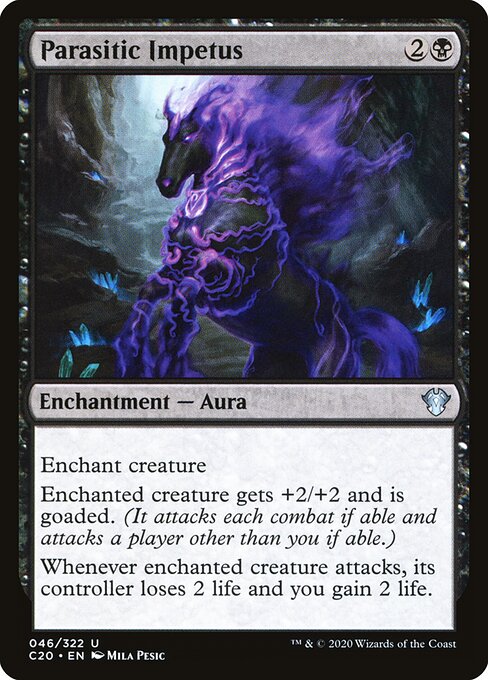 Commander 2020 - 46 - Parasitic Impetus - Uncommon