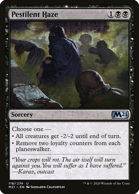 Core Set 2021 - 118 - Pestilent Haze - Uncommon