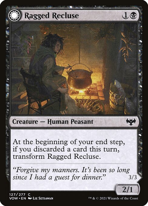 Innistrad: Crimson Vow - 127 - Ragged Recluse // Odious Witch - Common