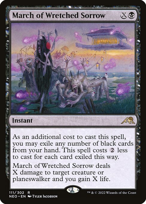 Kamigawa: Neon Dynasty - 111 - March of Wretched Sorrow - Rare
