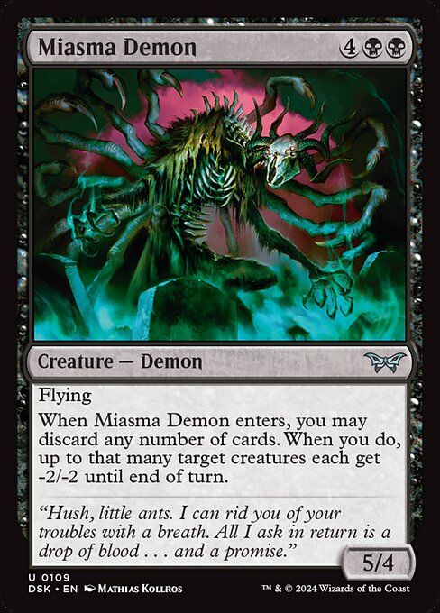 Duskmourn: House of Horror - 109 - Miasma Demon - Uncommon