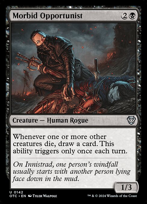 Outlaws of Thunder Junction Commander - 142 - Morbid Opportunist - Uncommon
