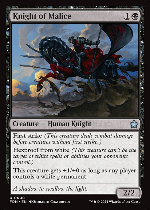 Foundations - 608 - Knight of Malice - Uncommon