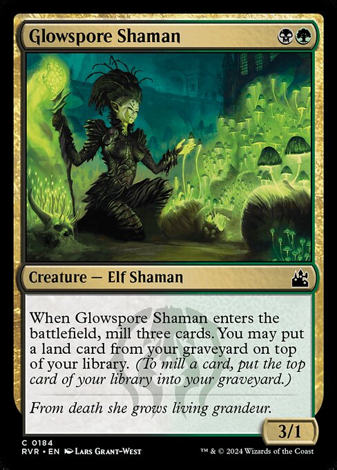 Ravnica Remastered - 184 - Glowspore Shaman - Common