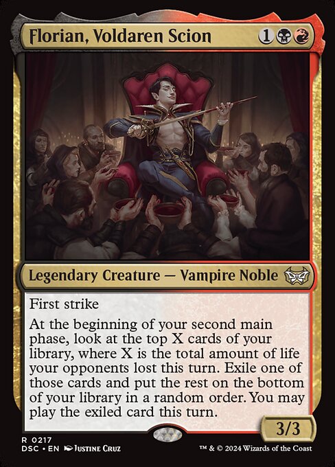 Duskmourn: House of Horror Commander - 217 - Florian, Voldaren Scion - Rare