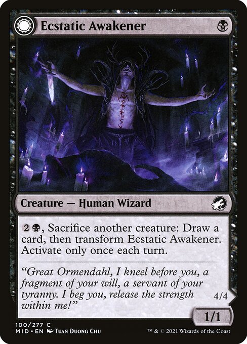 Innistrad: Midnight Hunt - 100 - Ecstatic Awakener // Awoken Demon - Common