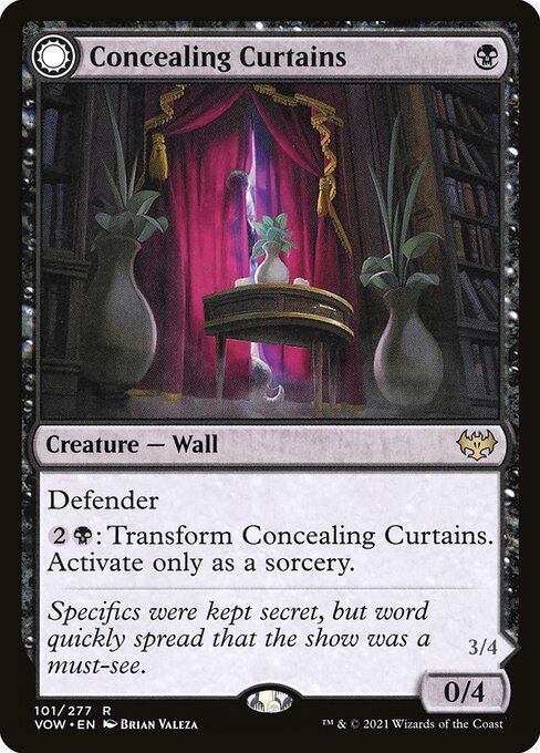 Innistrad: Crimson Vow - 101 - Concealing Curtains // Revealing Eye - Rare
