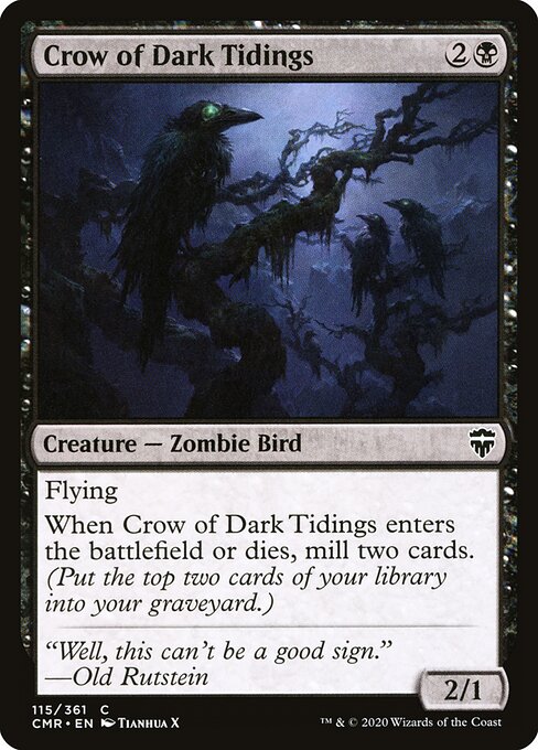Commander Legends - 115 - Crow of Dark Tidings - Common
