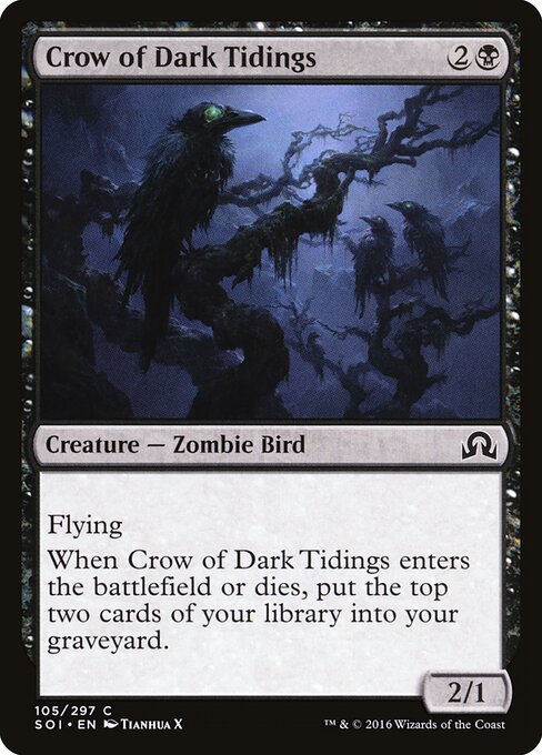 Shadows over Innistrad - 105 - Crow of Dark Tidings - Common