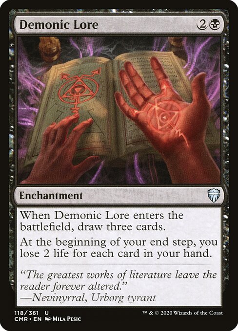 Commander Legends - 118 - Demonic Lore - Uncommon