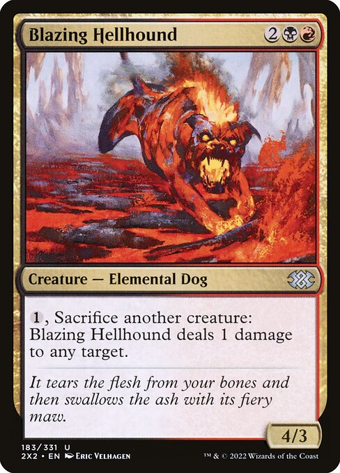 Double Masters 2022 - 183 - Blazing Hellhound - Uncommon