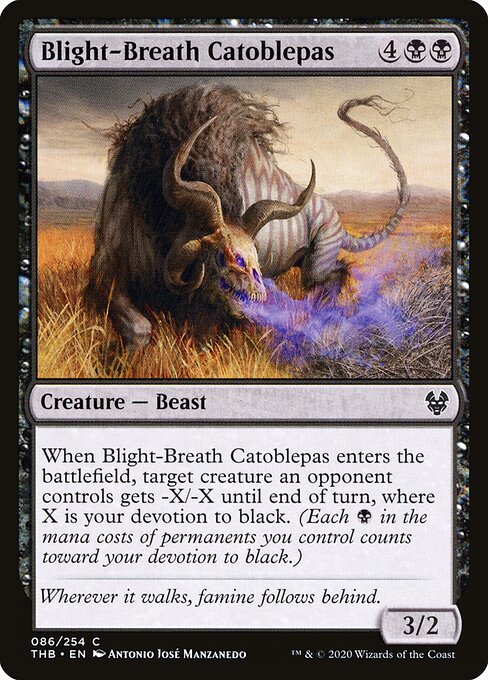 Theros Beyond Death - 86 - Blight-Breath Catoblepas - Common