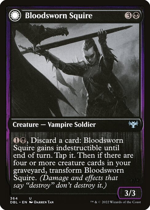 Innistrad: Double Feature - 364 - Bloodsworn Squire // Bloodsworn Knight - Uncommon