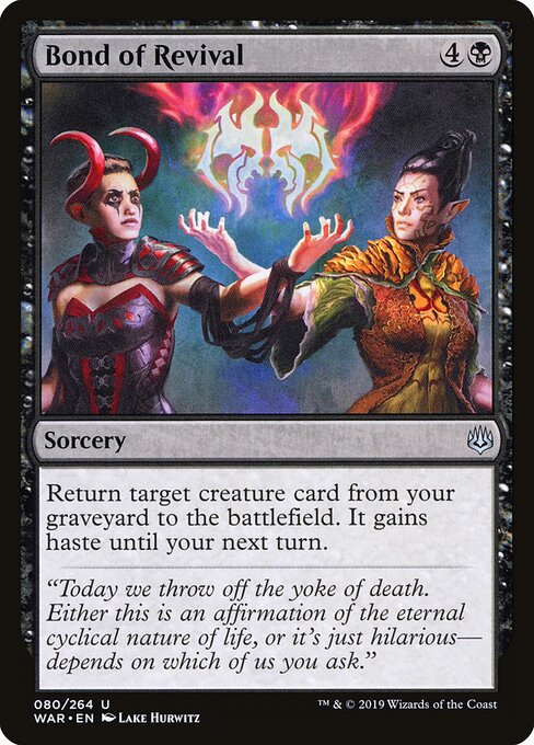 War of the Spark - 80 - Bond of Revival - Uncommon