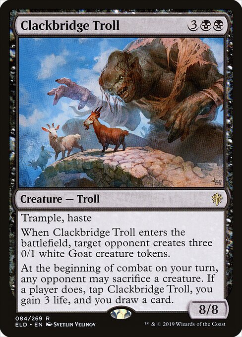 Throne of Eldraine - 84 - Clackbridge Troll - Rare