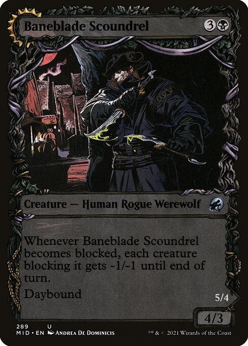 Innistrad: Midnight Hunt - 289 - Baneblade Scoundrel // Baneclaw Marauder - Uncommon