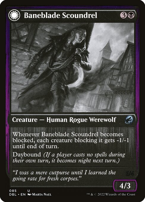 Innistrad: Double Feature - 85 - Baneblade Scoundrel // Baneclaw Marauder - Uncommon