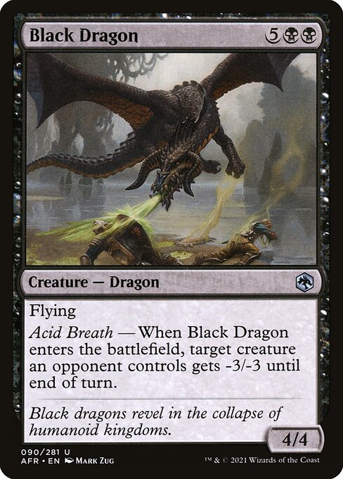 Adventures in the Forgotten Realms - 90 - Black Dragon - Uncommon