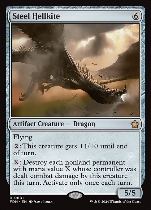 Foundations - 681 - Steel Hellkite - Rare