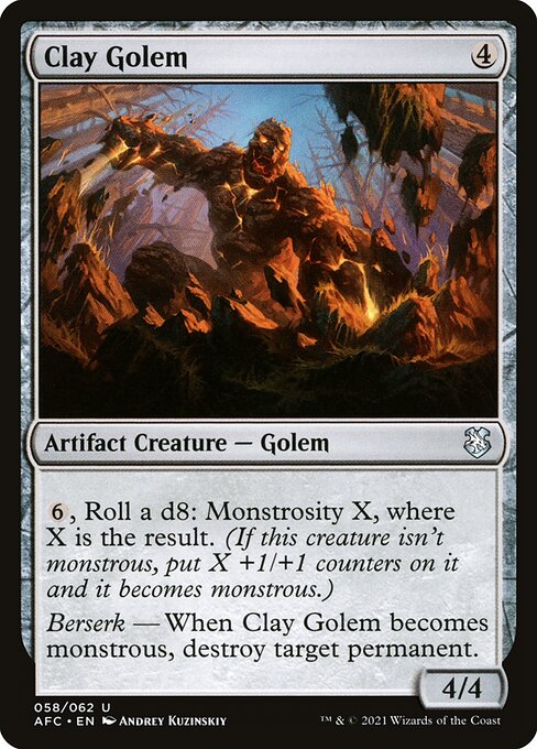 Forgotten Realms Commander - 58 - Clay Golem - Uncommon