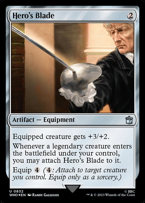 Doctor Who - 832 - Hero's Blade - Uncommon - Surge Foil